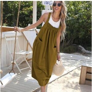 🌻 Free People Machu Barrel Midi Dress